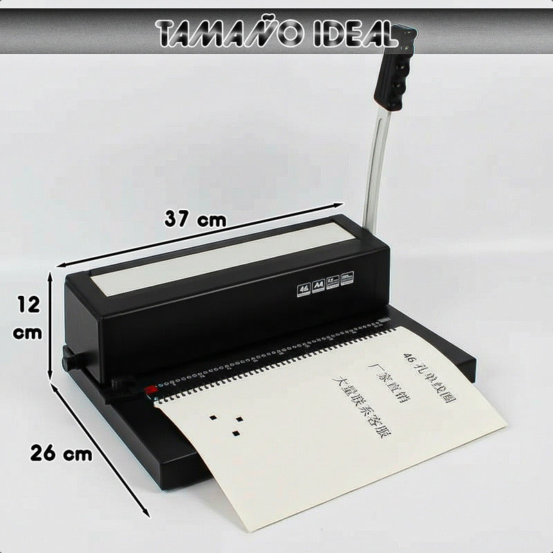 Anilladora Perforadora Manual A4 Para 500 Hojas Negro
