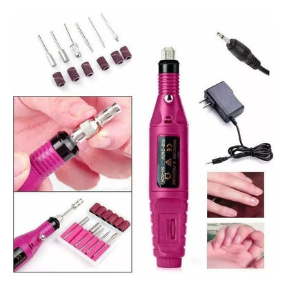 Drill Manicure Fresas Para Uñas Torno Uñas Pedicure Variable Rosa