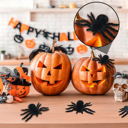 Araña Decoracion Halloween Pack 4 Arañas Decorativa Fiestas