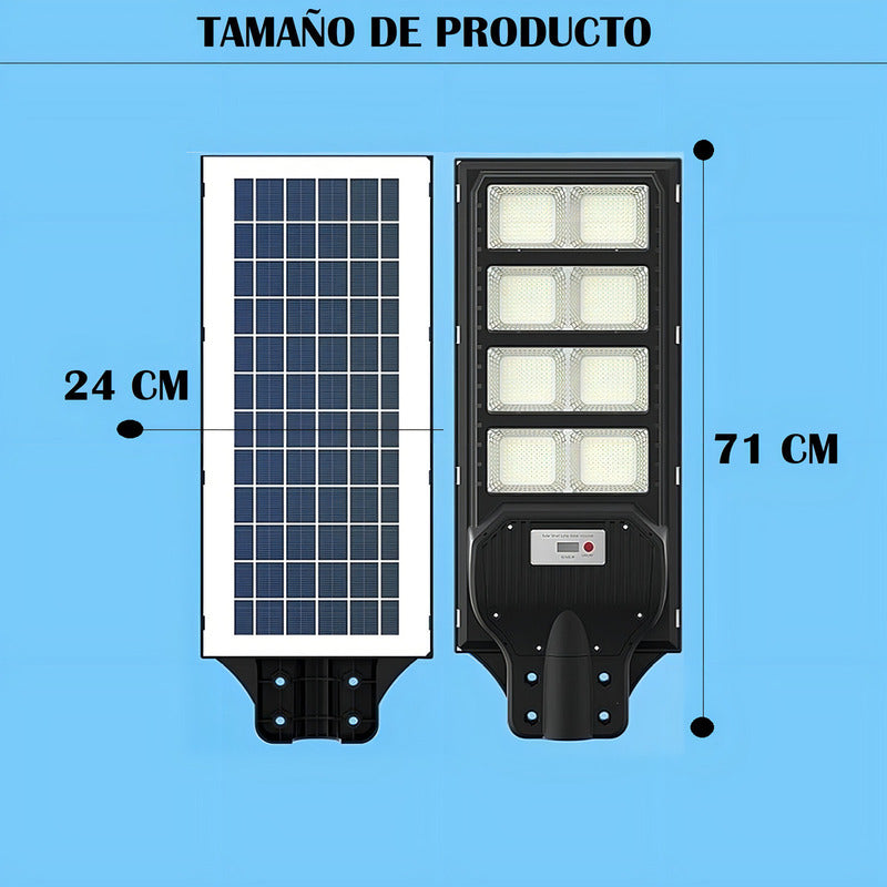 Reflector Led Solar Arca De 1 Kw Con Sensor De Movimiento Y Luz Blanca Negro Blanco