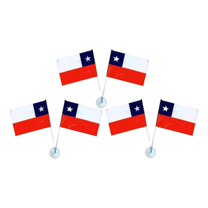 Pack X10 Banderas De Chile Decorativa Bandera Chile 10x15