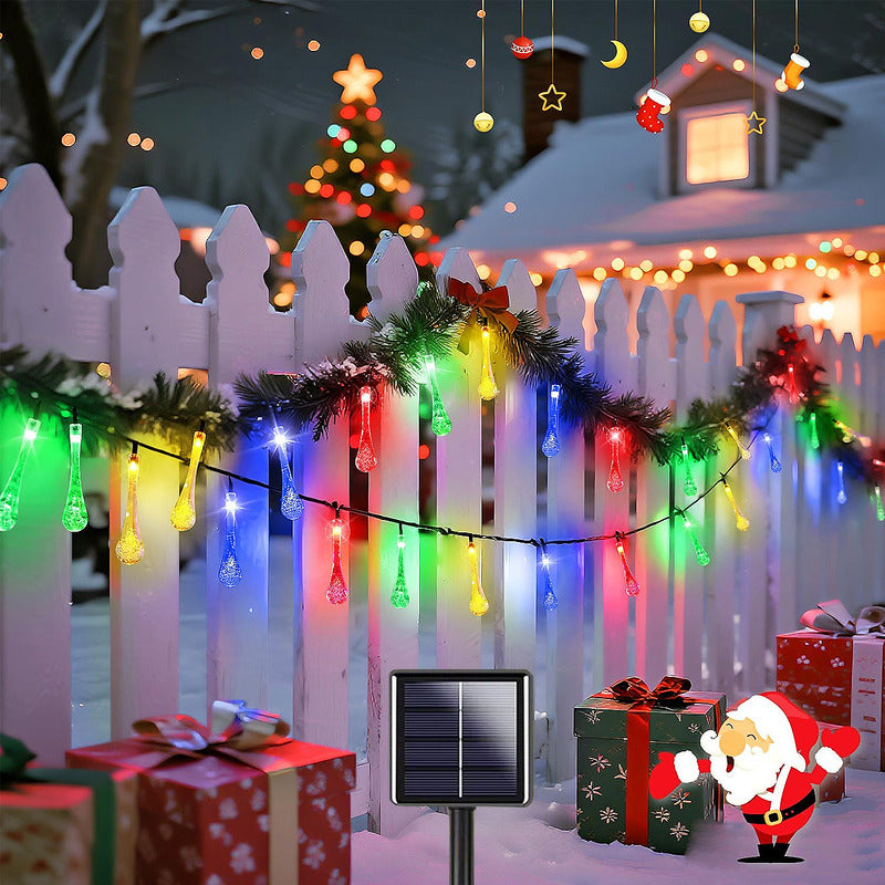 Luces Navidad Guirnaldas Solares Luces De Navidad Solares 5m Multicolor