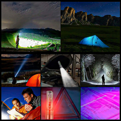Linterna Recargable Linterna Bolsillo Linterna Led Linternas Blanco Frio Gris