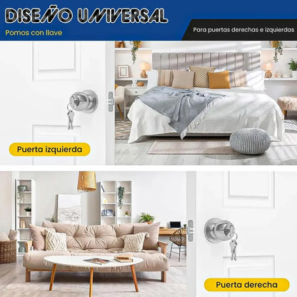 Cerradura Chapa Para Puertas Chapa Dormitorio Cerradura Baño Oskhop Chapa Pomo Con Llave Para Puerta Oficina Bodega Chapa Para Puerta Tipo Pomo Con Cilindro Y 3 Llaves Cerradura Para Baño Oskhop Gris