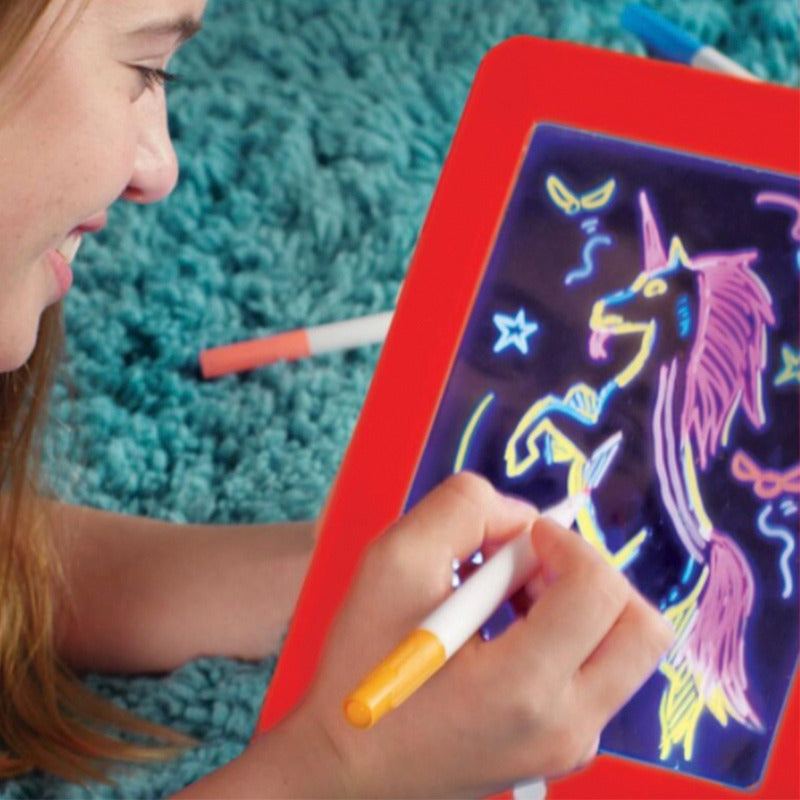 Pizarra Magica Led Juego De Pintar Colores Para Mesa Niños
