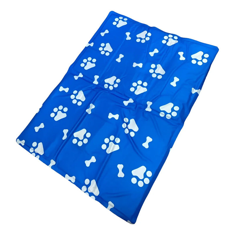 Manta Refrescante Manta Refrescante Para Perros 65x50 Md Cama Perro Impermeable Fria Okshop Cama Perro Mediano Manta Refrigerante Perro Cama Portable Perro Lavable Huella Azul