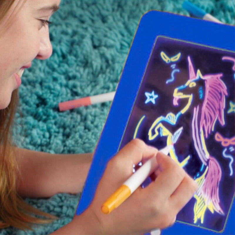 Pizarra Magica Led Juego De Pintar Colores Para Mesa Niños