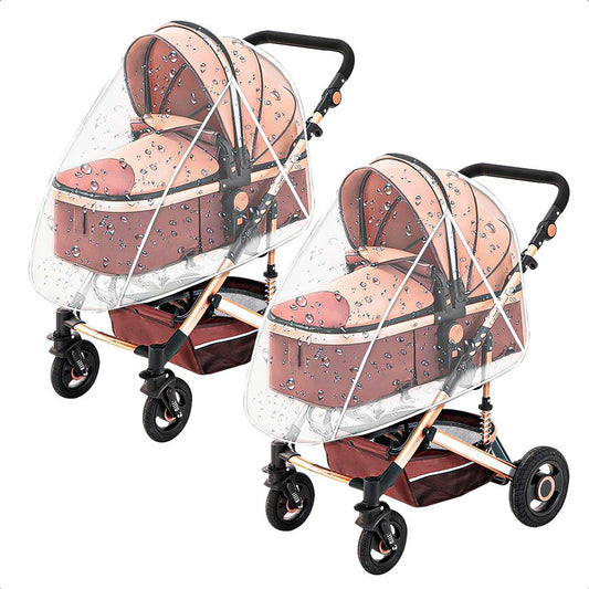 Protector De Lluvia Para Coche De Bebe Pack2 Protector Coche Blanco