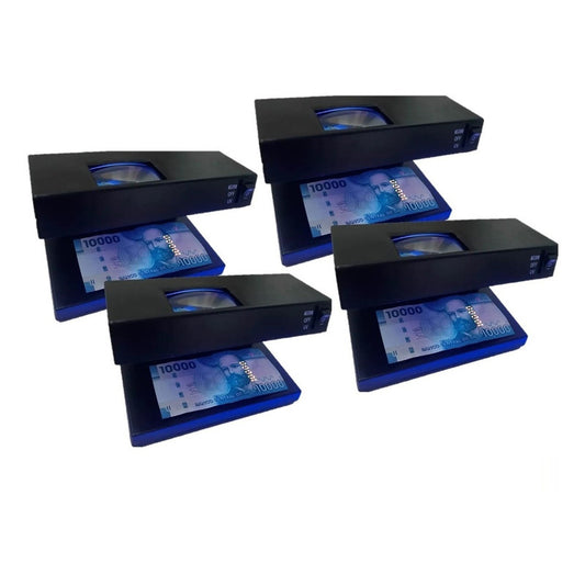 X4  Detector De Billetes Falsos Con Luz Ultravioleta Lintern Negro