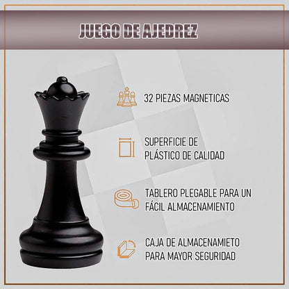 Tablero Ajedrez Magnetico Pack 2 Juego De Ajedrez Tablero