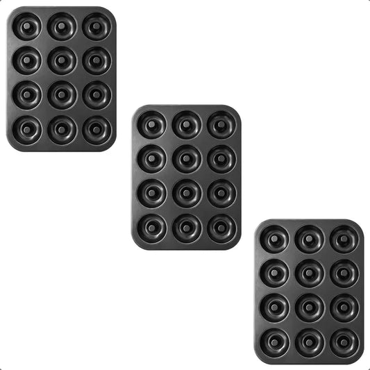 Pack 3 Molde Donuts Molde Para Donas Molde 12 Donas Moldes Negro