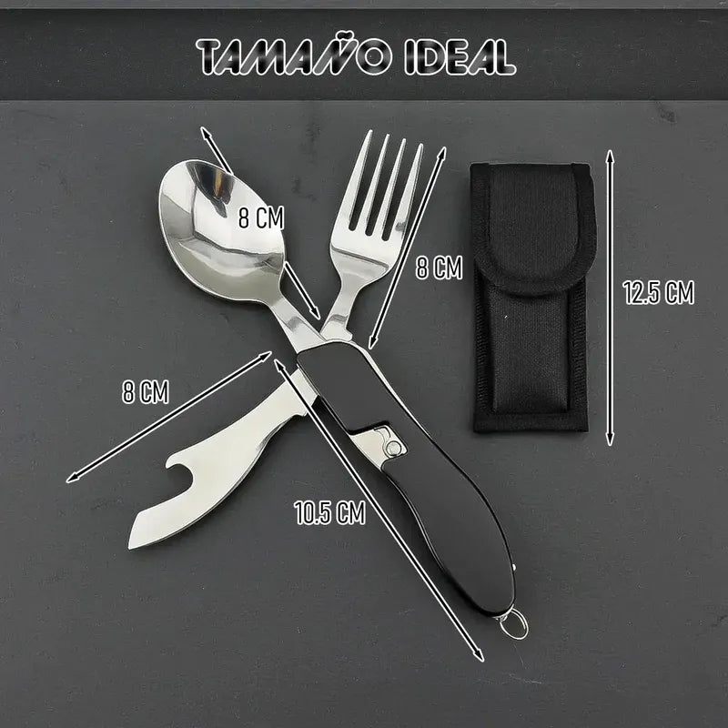 Set Cubiertos Camping 5 En 1 Cubierto Camping Multiuso Plegable Negro Okshop Cubiertos Plegables Para Camping 5 En 1 Negro Juego Cubiertos Camping Set De Cubiertos Multifuncional Negro