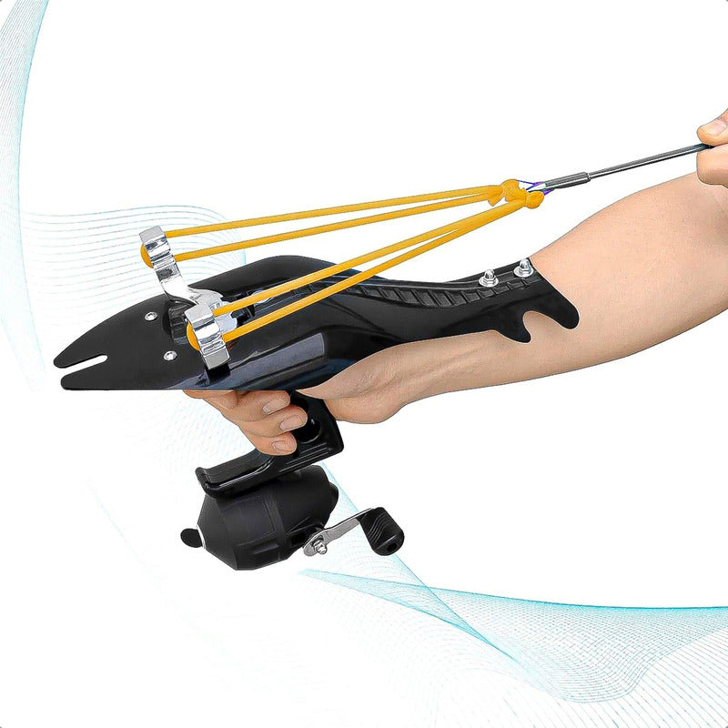 Resortera Profesional Catapulta Resortera Pesca Tirachinas Negro