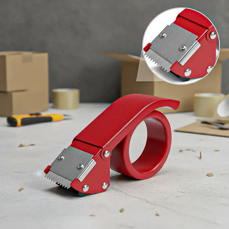 Dispensador De Cinta Okshop De Metal Rojo Para Embalaje