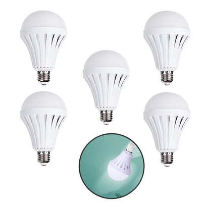 X5 Ampolleta Recargable Led 12w Ampolletas De Emergencia E27