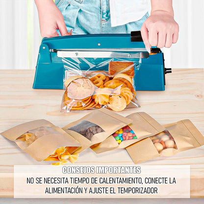 Selladora De Bolsa Maquina Selladora Bolsas Selladora 300mm Azul