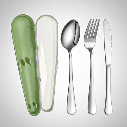 Set De Cubiertos Keep Cubiertos Portatiles Cubiertos Viaje Verde