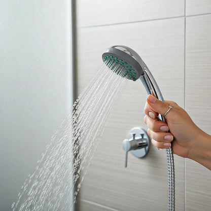 Set Ducha Arcashopping Con Mango Redondo Gris Y Manguera De 1.5 M Para Baño Brillante