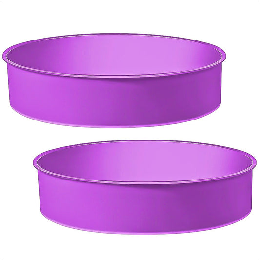 Pack2 Molde Para Torta Moldes De Silicona Reposteria Redondo Morado