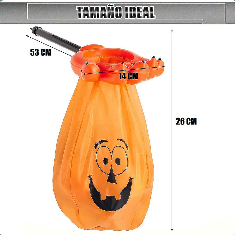 Bolsa Para Dulces Halloween Bolsa Dulces Fiestas Esqueleto Naranja