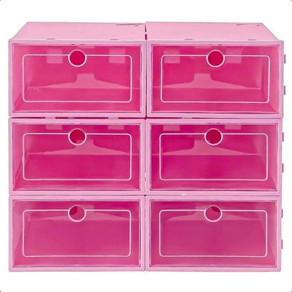 Organizador De Zapatos Caja Organizadora Zapatos Zapatera Rosa