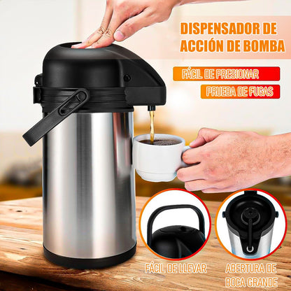 Termo Sifon Termo 1.9 L Termo Para Cafe Termo Agua Caliente Negro/gris