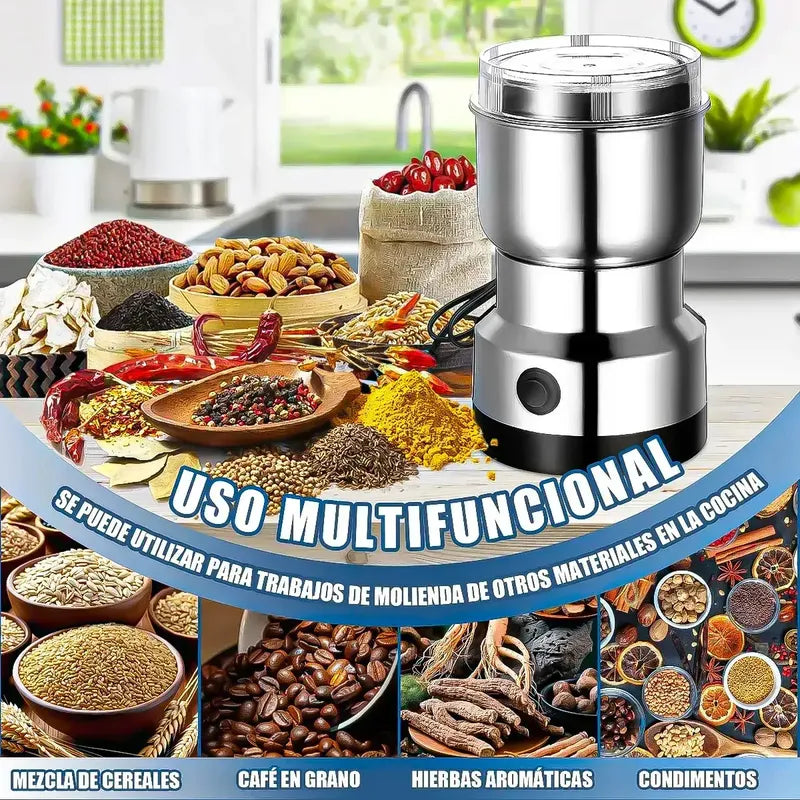 Molinillo De Café Eléctrico Molino De Granos Molinillo Cafe Okshop Molinillo De Café Eléctrico 150w Molinillo De Cafe... Gris
