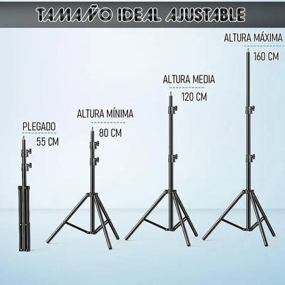 Tripode De Iluminacion Soporte De Luz Trípode Portátil 160m