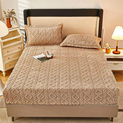 Sábana Bajera Polar Sábana Bajera Elástica Protector 150x200 Marrón Claro