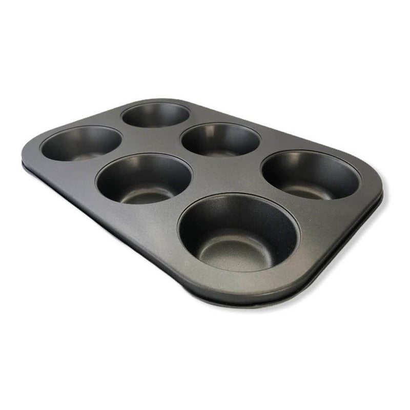 Molde Metal Para Cupcake Muffins Economico 6und Gris