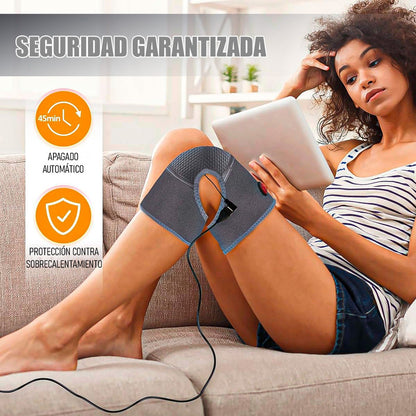 Rodillera Calentadora Masajeador Rodilla Rodillera Termica Gris L