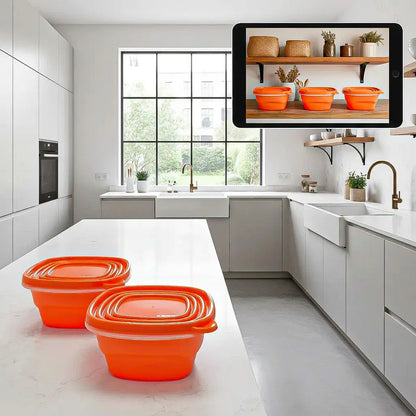Taper Keep Tupper Plastico Contenedor De Alimentos 1200 Ml Naranja