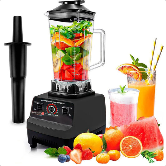 Licuadora Okshop 2.5l Negro 15 Velocidades Pica Hielo Mango Ergonómico