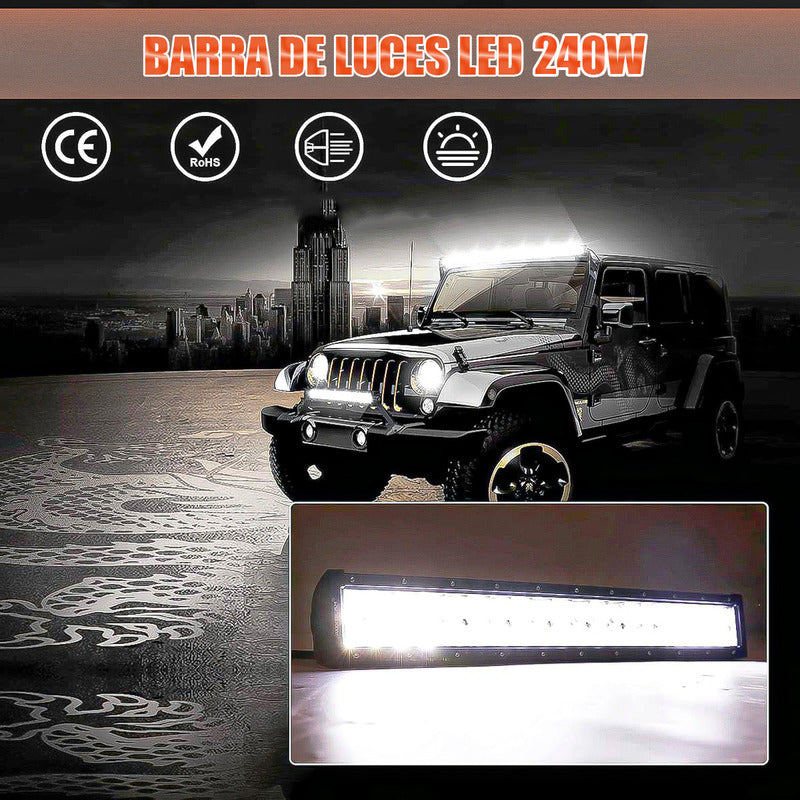 Barra Led 4x4 Neblineros Led Barra 240w Focos Neblineros Led Negro