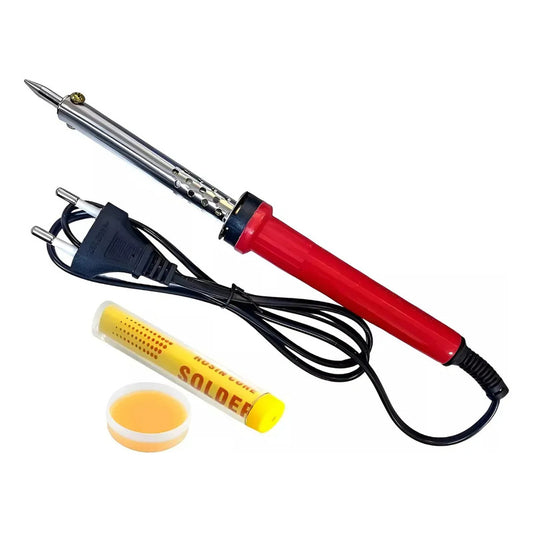Cautin Electrico 60w Kit Cautin Tipo Lapiz Flux Estaño Cautin Para Soldar 60w Cautin Punta Fina Soldador De Estaño Soldadura De Estaño Cautin Soldar Color Rojo Okshop
