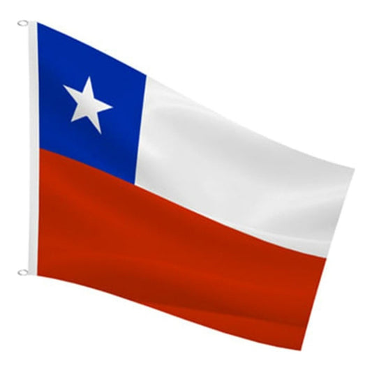 Bandera Premium Chile Chilena Bordada Reforzada 135x90 Cm Bandera Chile