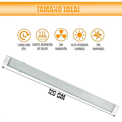 Pack4 Lamparas Para Techo Barra Led Regleta Led Lamparas Led Blanco