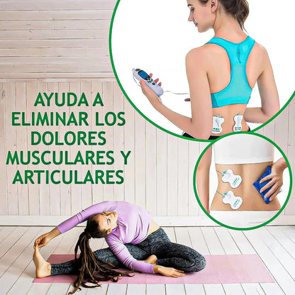 Electroestimulador Muscular Electrofisico 4 Electrodosmasajeador Muscular Portátil Okshop Tens Electroestimulador Electroestimulador Ems Masajeador De Choque Tens Y Fes Con 4 Electrodos Máquina Okshop