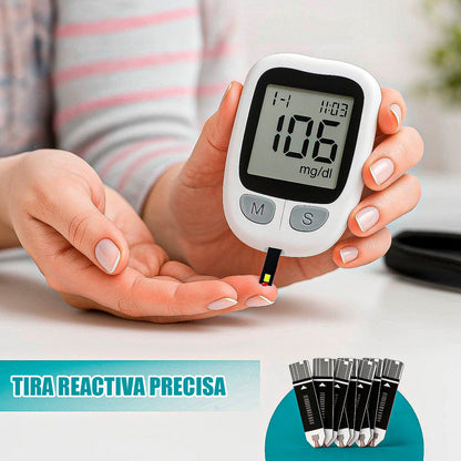 Tiras Reactivas 50 Tiras Medir Glucosa 50 Lanceta Glucometro Negro