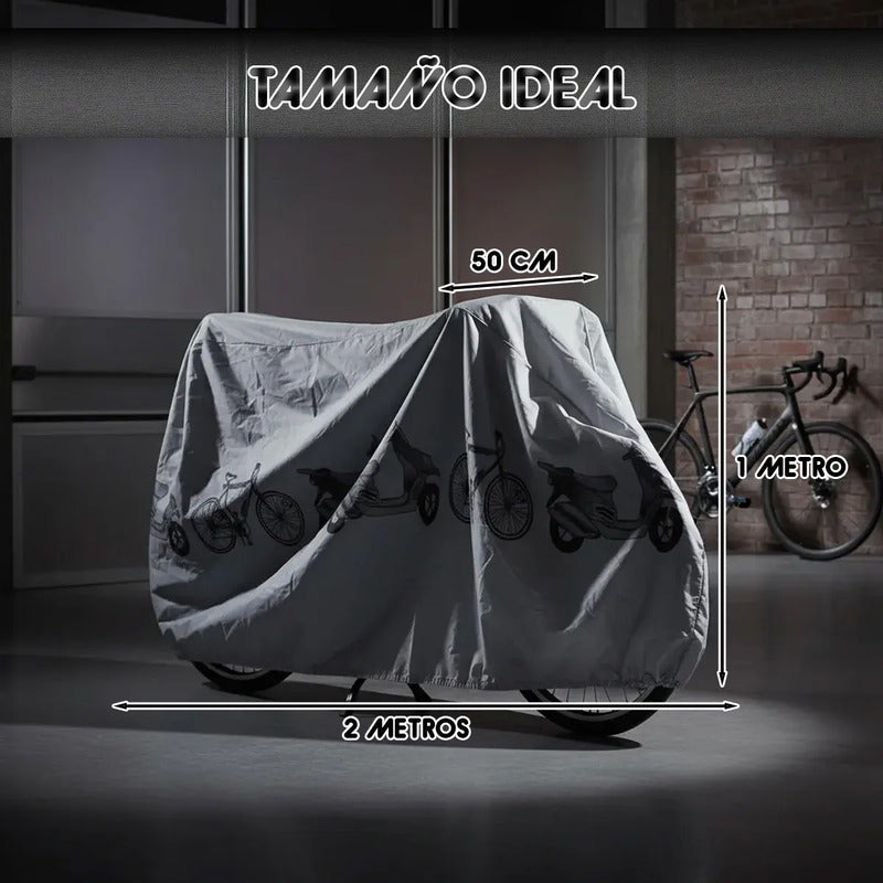 Pack 4 Funda Para Bici Protector Motocicleta Funda Bicicleta Gris Unica