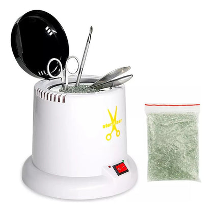 Esterilizador Para Maleta De Manicure Corta Cuticulas Metal Blanco