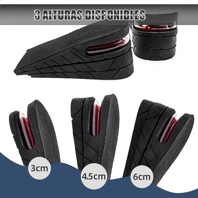 Plantillas Okshop Aumento Estatura 3-6cm Recortables Unisex Con Aire Unico Negro