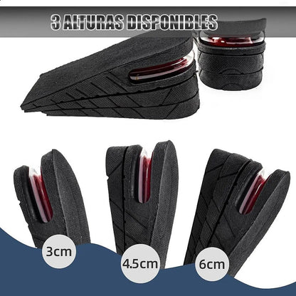 Plantillas Okshop Aumento Estatura 3-6cm Recortables Unisex Con Aire Unico Negro