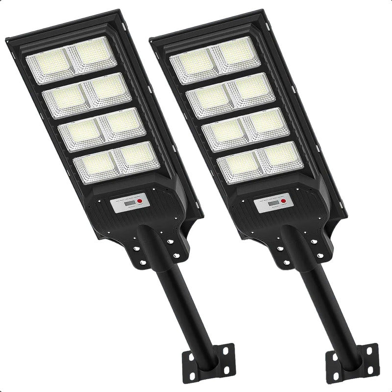 Pack 2 Foco Solar 1000w Focos Solares 1000w Foco Solar Exter Negro Blanco Frío