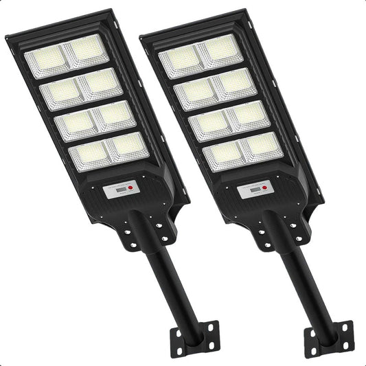 Pack 2 Foco Solar 1000w Focos Solares 1000w Foco Solar Exter Negro Blanco Frío