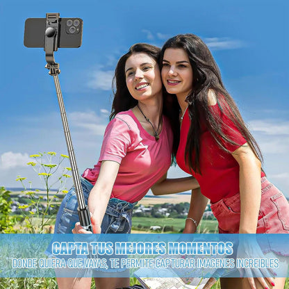 Trípode Selfie Extensible Para Celular Marca Okshop Negro 144cm