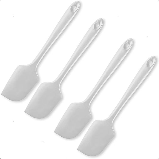 Espatula Silicona Mezquino Silicona Pack 4 Espatulas 36 Cm Espatula Reposteria Multiusos Acero Inoxidable Okshop Mezquinos Silicona Pasteles Libre Bpa Antiadherente Espatulas Cocina Blanco