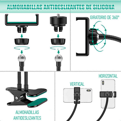 Aro De Luz Profesional Aro Led Aro Luz Tripode Aros Luz Clip Blanco