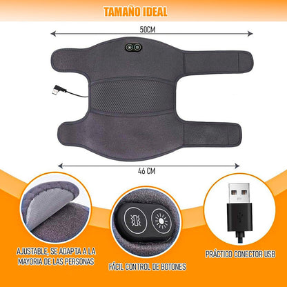 Rodillera Calentadora Masajeador Rodilla Rodillera Termica Gris L
