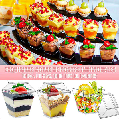 Vasos De Postre Vaso Acrilico Pack 20 Vasos Acrilicos 180ml Acrílico